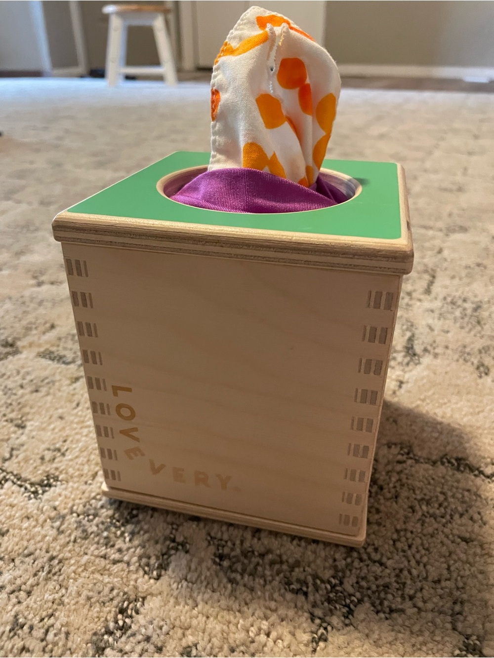 Lovevery Wooden Tissue Box toy